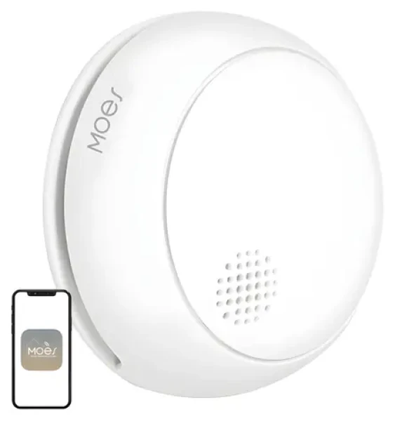 MOES SSD01 / Detektor dymu / ZigBee / hlasitosť 85 dB / autotest batérie (ZSS-HM-SSD01-A-MS)