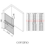 CERANO - Sprchová zástena Walk-in Onyx Top Round Ľ/P - 8 mm - okrúhla vzpera + polička/držiak na uteráky - čierna matná, bronzové sklo - 80x200 CER-690118