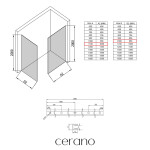 CERANO - Sprchová zástena Walk-in Crystal TL/P - 8 mm - bezvzperový systém - zlatá, transparentné sklo - 110x100x200 CER-8050BD5685