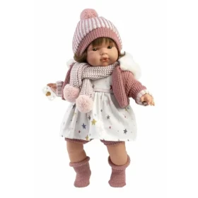 Llorens 38574 LOLA - realistická bábika so zvukmi a mäkkým látkovým telom - 38 cm