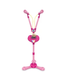 PLEJO Stojan s 2 mikrofónmi ružová