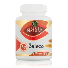 Golden Nature Železo+Vitamín C+Kys. listová 100 cps. (GN000033)
