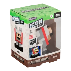 Paladone Icon Light Vlk Minecraft / Stolová lampa / 11 cm / 2x AAA batéria (PP16019MCFIDEPM)