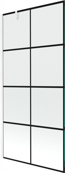 MEXEN/S - Next vaňová zástena FIX 90x150, čierny dekor, biela 895-090-000-00-77-20