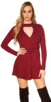 Sexy KouCla ripp knit dress wrap look BORDEAUX Einheitsgroesse