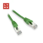 Lynx FTP Cat5e 3M zelený / Patch kábel / RJ45-RJ45 / CCA / PVC (LX-FTP5E-030-GREEN)