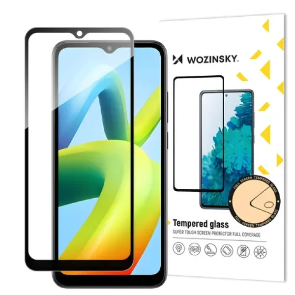 Wozinsky Full Glue Ochranné tvrdené sklo pre XIAOMI Redmi A1+ čierna / lepenie cez celý displej / 9H