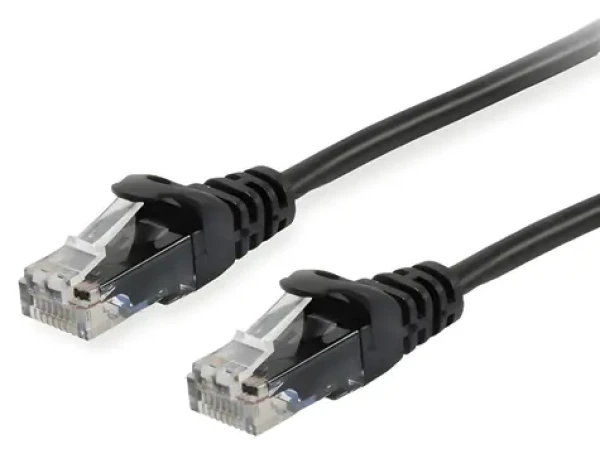 Equip Cat6a čierna / Patch kábel / U/UTP / RJ-45 / 0,15 m / LSZH (603151)