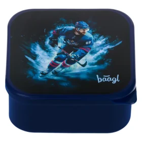 BAAGL Box na desiatu 4 v 1 Hokej / Olovrantový box / 4 priehradky / bez BPA