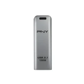 PNY Elite Steel 128GB strieborná / Flash Disk / USB 3.1 / čítanie: 20MB/s / zápis: 80MB/s (FD128ESTEEL31G-EF)