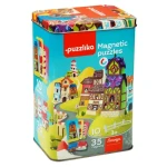 Puzzlika 13470 Magnetické domčeky - magnetická hra 35 dielikov a 10 predlôh
