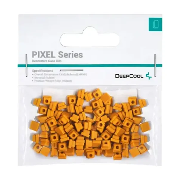 DEEPCOOL PIXEL oranžová / Dekoračné bity pre skriňu / 100 ks / guma (R-PIXEL-PO100-G-1)