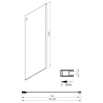 GELCO - VOLCANO BLACK bočná stena 1000 číre sklo GV3410