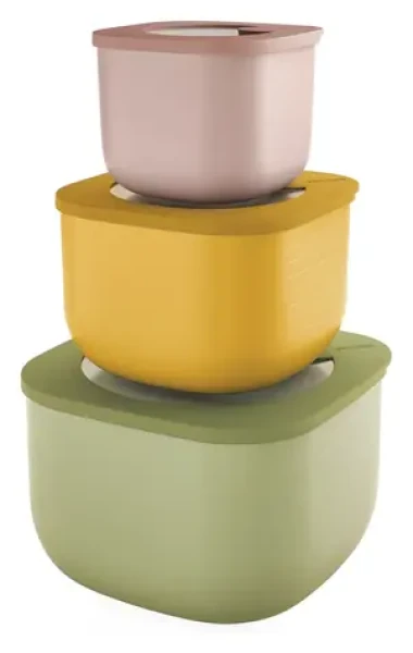 Guzzini Eco Store More / Set dóz na potraviny / 3 ks / Hlboké (17072652)