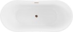 MEXEN/S - Montana vaňa voľne stojaca 180 x 90, biela, sifón a prepad ružové zlato 52011809000-60