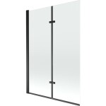 MEXEN - Castor vaňová zástena 2-krídlo 120 x 150, transparent, čierna 892-120-002-70-00