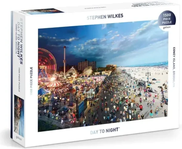 Galison Puzzle Coney Island vo dne v noci