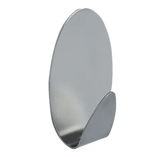 Spirella METAL oválny samolepiaci háčik 2 ks nerezová oceľ / 35 x 53 mm (7610583109804)