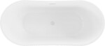 MEXEN/S - Montana vaňa voľne stojaca 180 x 80, biela, sifón a prepad biela 52011808000-20