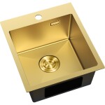 MEXEN - Solix oceľový drez 1-bowl 400 x 450 mm, zlatá 6401401000-55