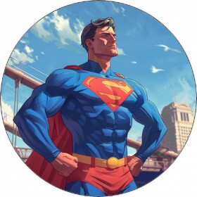 Jedlý papír Superman s rukami v bok 19,5 cm - Pictu Hap - Pictu Hap