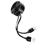 USAMS US-SJ164 čierna / Navíjací dátový kábel / USB Type-C / 1m / 2A (TCUSBZH01)