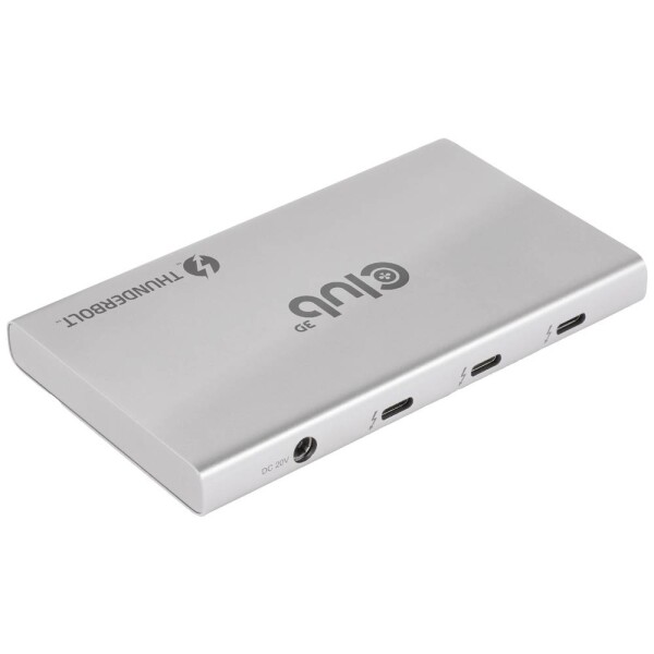 Club3D CSV-1580 USB-C® (USB 3.1) MultiPort húb strieborná; CSV-1580