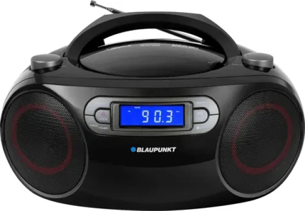 Blaupunkt BB18BK čierna / Rádiomagnetofón / FM/CD/MP3/USB/AUX / budík / 2x 2W RMS (5901750503566)