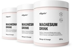 Vilgain Magnesium Drink – 3× Mango a pomaranč 325 g
