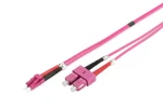 Lanview optický kábel SC/LC OM4 purpurová / Optický kábel / Multimode duplex / 2 m (LVO231814)