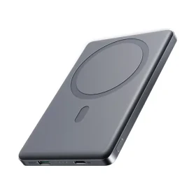 Joyroom JR-PBM08 sivá / Powerbanka / 5000 mAh / 2x USB-C + bezdrôtové nabíjanie / MagSafe (6956116713294)