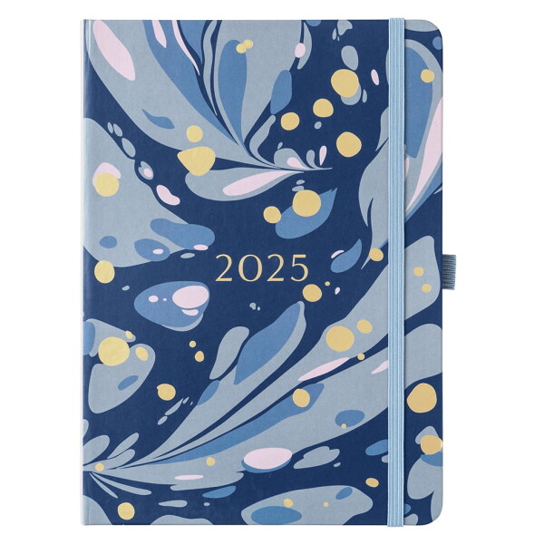 Busy B Týždenný diár Perfect Planner Navy Marble 2025