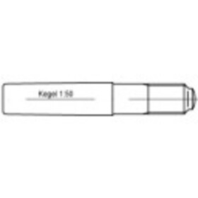 TOOLCRAFT TO-9978159 kužeľový kolík (Ø x d) 20 mm x 12 cm ocel 10 ks; TO-9978159