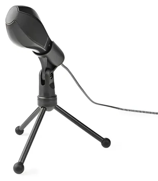 Nedis USB mikrofón / Stolný mikrofón / Káblové / USB / 1,35 m kábel (MICTU100BK)