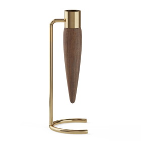 Audo Copenhagen Svietnik Umanoff Polished Brass/Walnut 20 cm