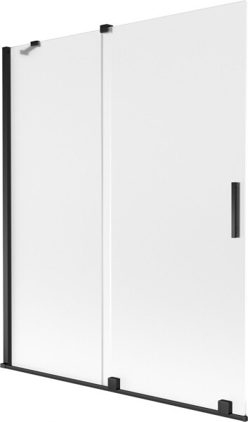 MEXEN/S - Velar dvojkrídlová posuvná vaňová zástena 140 x 150, dekor, čierna 896-140-000-31-70