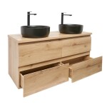 Kúpeľňová skrinka s umývadlom SAT B-Way 119x50x45 cm dub mat BWAY2120OAKDU2BB BWAY2120OAKDU2BB