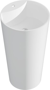 MEXEN - Onyx-02 Voľne stojace umývadlo z liateho mramoru 45 x 45, biela mat 26544500