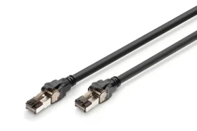 Digitus CAT 8.1 čierna / Patch kábel / S/FTP / AWG 24/7 / 0,5 m (DK-1843-005)