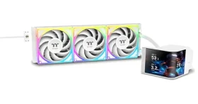 Thermaltake MAGCurve 360 Ultra ARGB Snow Edition biela / AIO vodný chladič CPU / 3x 120 mm / 2 500 RPM / 27,2 dB (CL-W454-PL12SW-A)