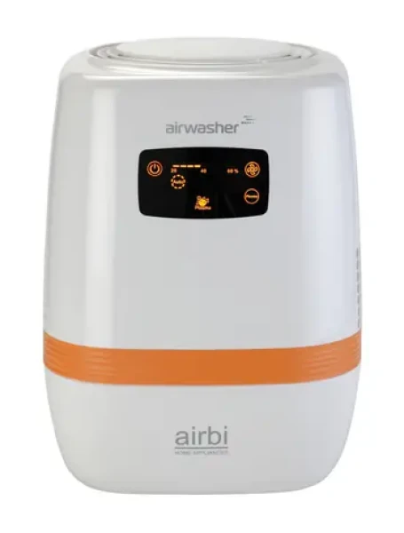 Airbi AIRWASHER - zvlhčovač a čistič vzduchu 2 v 1/8 W/4.5 l/až 250 ml-hod/156m3-h/max. 45m2 (8594162600205)