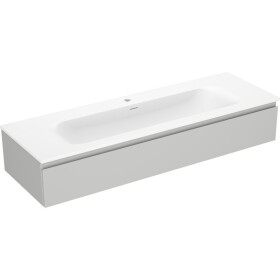 MEXEN/S - Orio kúpeľňová skrinka 140 cm s umývadlom Vela, 1 šuplík, sivá mat/biela mat 91A10-14023-1-BF62-W23M01