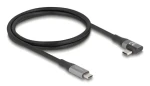 DeLock USB4 Thunderbolt 4 čierna / Kábel / USB-C rovný - USB-C lomený / 40 Gbps / PD 240 W / 1 m (81131)