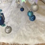 Podložka pod vianočný stromček, chlpatá, 150 cm, biela Ruhhy 22228