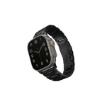 UNIQ Osta článkový oceľový remienok pre Apple Watch 49 45 44 42 mm - MIDNIGHT (čierna) (8886463684634)