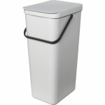 Brabantia Sort amp; Go Odpadkový kôš 40L svetlo šedá / s rukoväťou / plast / 26.7 x 62 x 34.1 cm (214424)