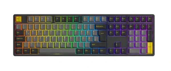 Akko Black Gold 5108B PLUS (V3 Cream Blue) čierna / Herná bezdrôtová klávesnica / mechanická / BT / 2.4 GHz / DE (6925758630108)