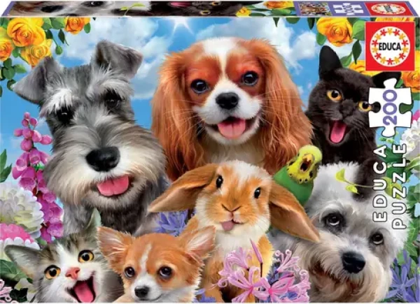 Educa Puzzle Selfie Prehliadka domácich maznáčikov