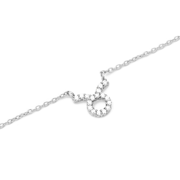 Daniel Wellington Slušivý oceľový náhrdelník znamenia Býk Crystal Zodiac DW00400944