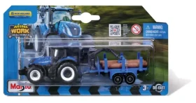 Maisto Mini pracovné stroje - Traktor s prívesom - viac druhov